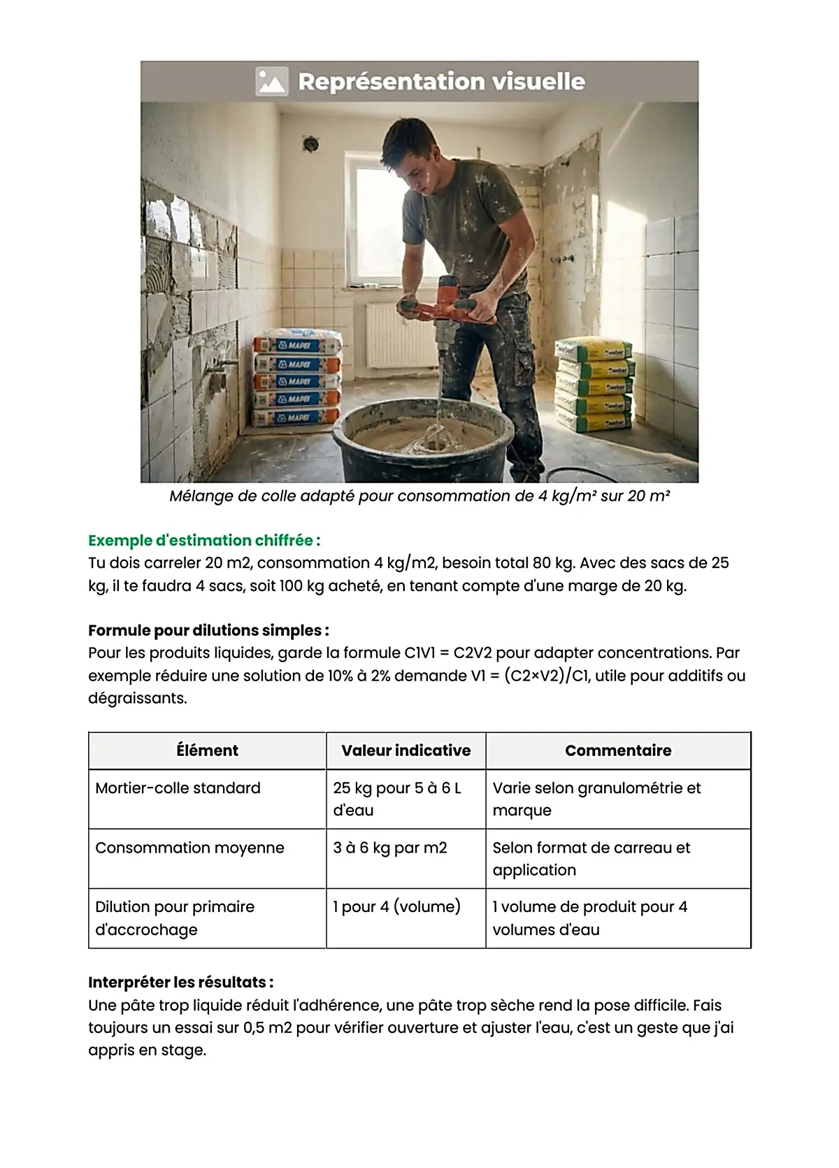 Example Fiche de Révision BP Carreleur